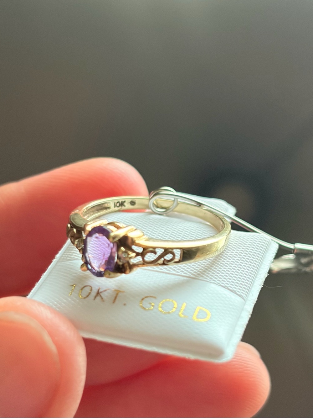 10K Gold And Amethyst Women's Ring